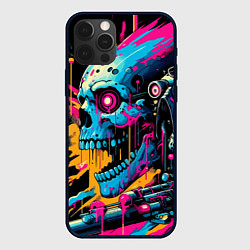 Чехол iPhone 12 Pro Max Cool cyber skull - ai art