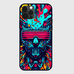 Чехол iPhone 12 Pro Max Cyber dude with glasses - blots