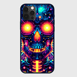 Чехол iPhone 12 Pro Max Neon skull - ai art fantasy