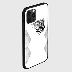 Чехол для iPhone 12 Pro Max Burzum white poly, цвет: 3D-черный — фото 2