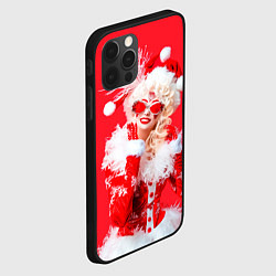Чехол для iPhone 12 Pro Max Креативная снегурочки - высокая мода, цвет: 3D-черный — фото 2