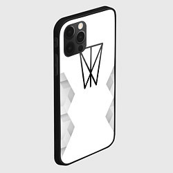 Чехол для iPhone 12 Pro Max Within Temptation white poly, цвет: 3D-черный — фото 2