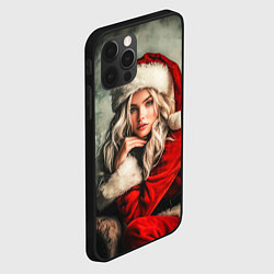Чехол для iPhone 12 Pro Max Блондинка в костюме Санты, цвет: 3D-черный — фото 2