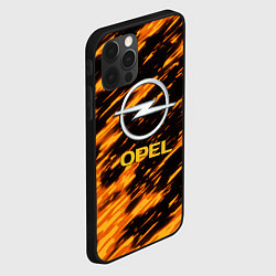 Чехол для iPhone 12 Pro Max Opel штрихи огненные, цвет: 3D-черный — фото 2