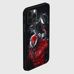 Чехол для iPhone 12 Pro Max Venom and Carnage, цвет: 3D-черный — фото 2