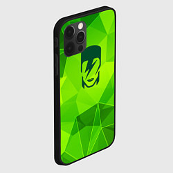 Чехол для iPhone 12 Pro Max David Bowie green poly, цвет: 3D-черный — фото 2