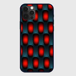 Чехол для iPhone 12 Pro Max Металлическая решетка паттерн, цвет: 3D-черный