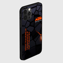 Чехол для iPhone 12 Pro Max KTM - плиты с эффектом свечения, цвет: 3D-черный — фото 2