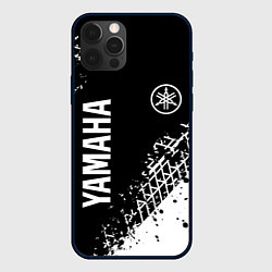 Чехол iPhone 12 Pro Max Yamaha - следы от шин