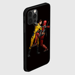 Чехол для iPhone 12 Pro Max Дэдпул против Росомахи, цвет: 3D-черный — фото 2