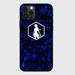Чехол для iPhone 12 Pro Max Tomb Raider blue energy, цвет: 3D-черный