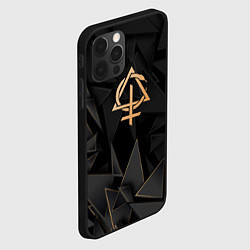 Чехол для iPhone 12 Pro Max Behemoth golden poly, цвет: 3D-черный — фото 2