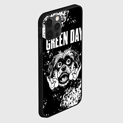Чехол для iPhone 12 Pro Max Green Day рок пес, цвет: 3D-черный — фото 2