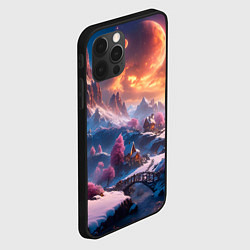 Чехол для iPhone 12 Pro Max Fantasy river village, цвет: 3D-черный — фото 2
