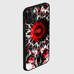Чехол для iPhone 12 Pro Max Красная сюрреалистичная абстракция, цвет: 3D-черный — фото 2
