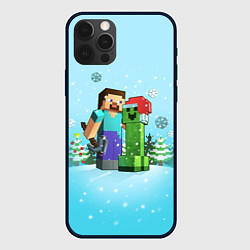 Чехол iPhone 12 Pro Max Minecraft - New Year