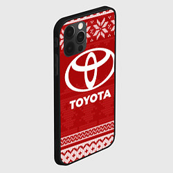 Чехол для iPhone 12 Pro Max Новогодний Toyota, цвет: 3D-черный — фото 2