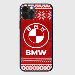 Чехол для iPhone 12 Pro Max Новогодний BMW, цвет: 3D-черный