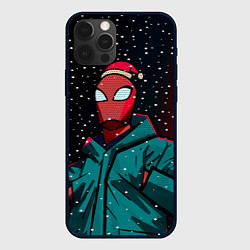 Чехол iPhone 12 Pro Max Новогодний человек паук