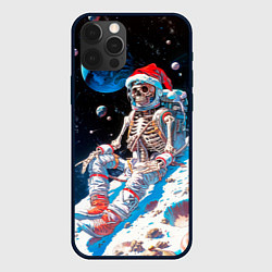 Чехол для iPhone 12 Pro Max Санта скелет астронавт, цвет: 3D-черный