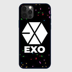 Чехол для iPhone 12 Pro Max Exo конфети, цвет: 3D-черный