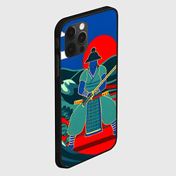 Чехол для iPhone 12 Pro Max Яркий ретро самурай, цвет: 3D-черный — фото 2