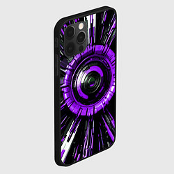 Чехол для iPhone 12 Pro Max Чёрно-фиолетовая сфера киберпанк, цвет: 3D-черный — фото 2