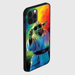 Чехол для iPhone 12 Pro Max Крутой Йода - Звездные войны, цвет: 3D-черный — фото 2