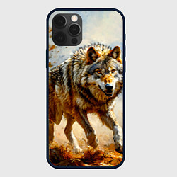 Чехол для iPhone 12 Pro Max Волк в осеннем лесу, цвет: 3D-черный