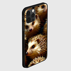 Чехол для iPhone 12 Pro Max Ежи, цвет: 3D-черный — фото 2