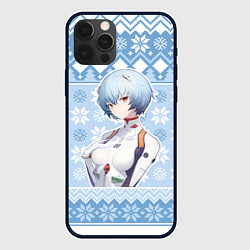 Чехол для iPhone 12 Pro Max Rei christmas sweater Evangelion, цвет: 3D-черный