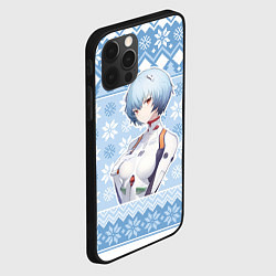 Чехол для iPhone 12 Pro Max Rei christmas sweater Evangelion, цвет: 3D-черный — фото 2