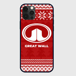 Чехол для iPhone 12 Pro Max Новогодний Great Wall, цвет: 3D-черный