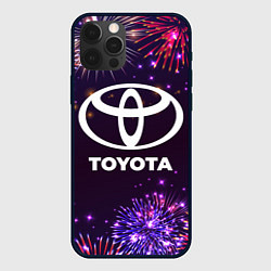 Чехол для iPhone 12 Pro Max Праздничный Toyota, цвет: 3D-черный