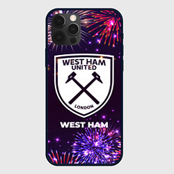 Чехол для iPhone 12 Pro Max Праздничный West Ham, цвет: 3D-черный