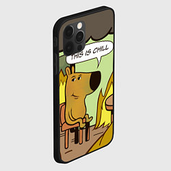 Чехол для iPhone 12 Pro Max This is chill - this is fine мем, цвет: 3D-черный — фото 2