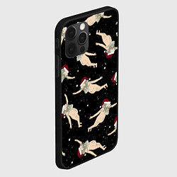 Чехол для iPhone 12 Pro Max Рик и Морти новогодний паттерн, цвет: 3D-черный — фото 2