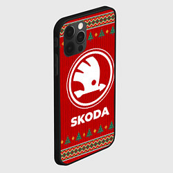 Чехол для iPhone 12 Pro Max Skoda new year, цвет: 3D-черный — фото 2