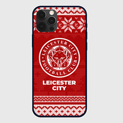 Чехол для iPhone 12 Pro Max Новогодний Leicester City, цвет: 3D-черный