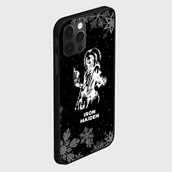 Чехол для iPhone 12 Pro Max Снежный Iron Maiden, цвет: 3D-черный — фото 2