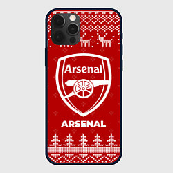 Чехол для iPhone 12 Pro Max Новогодний Arsenal с оленями, цвет: 3D-черный