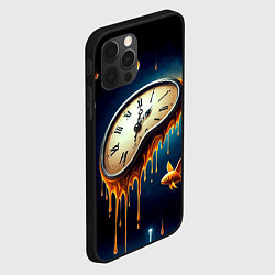 Чехол для iPhone 12 Pro Max Течение времени - сюрреализм, цвет: 3D-черный — фото 2