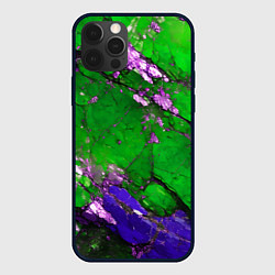 Чехол iPhone 12 Pro Max A purple mineral in a green stone