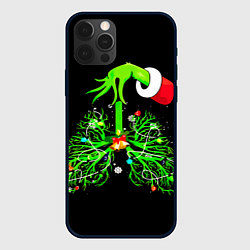 Чехол для iPhone 12 Pro Max Гринч похищает сердца, цвет: 3D-черный
