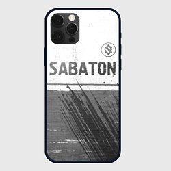 Чехол для iPhone 12 Pro Max Sabaton - white gradient посередине, цвет: 3D-черный