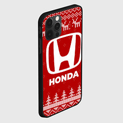 Чехол для iPhone 12 Pro Max Новогодний Honda с оленями, цвет: 3D-черный — фото 2