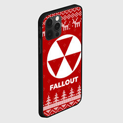 Чехол для iPhone 12 Pro Max Новогодний Fallout с оленями, цвет: 3D-черный — фото 2