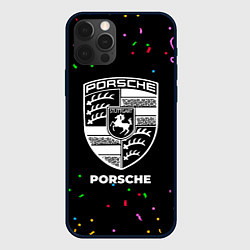 Чехол iPhone 12 Pro Max Porsche конфети