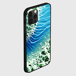 Чехол для iPhone 12 Pro Max Берег и синие волны, цвет: 3D-черный — фото 2