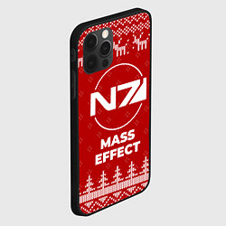 Чехол для iPhone 12 Pro Max Новогодний Mass Effect с оленями, цвет: 3D-черный — фото 2